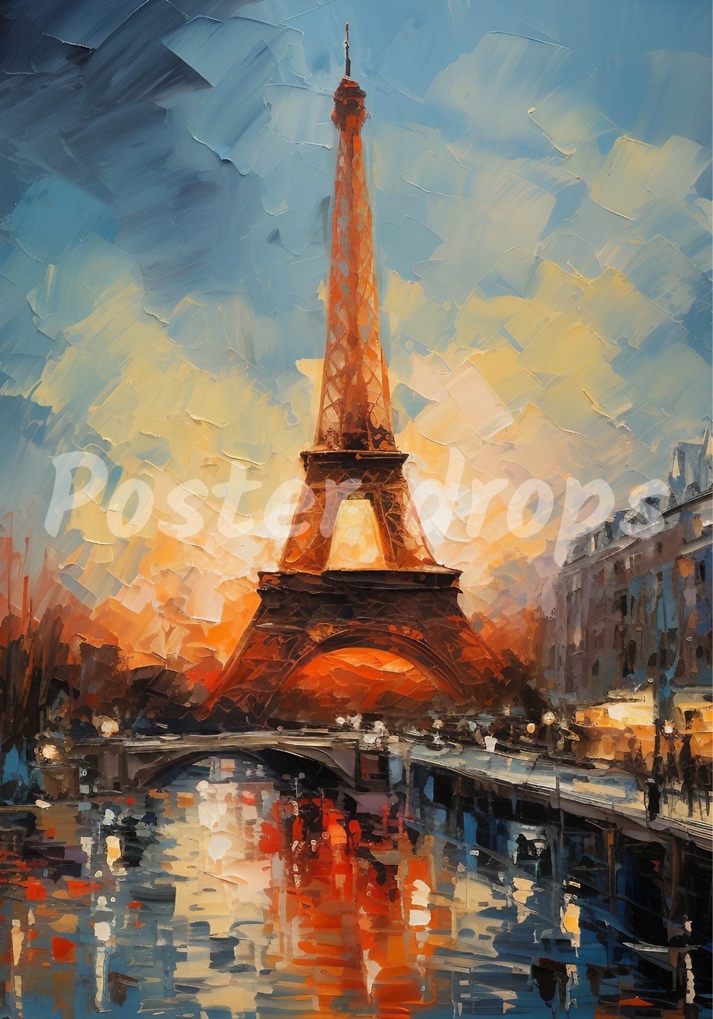 Eiffel in Abstract - Poster Drops