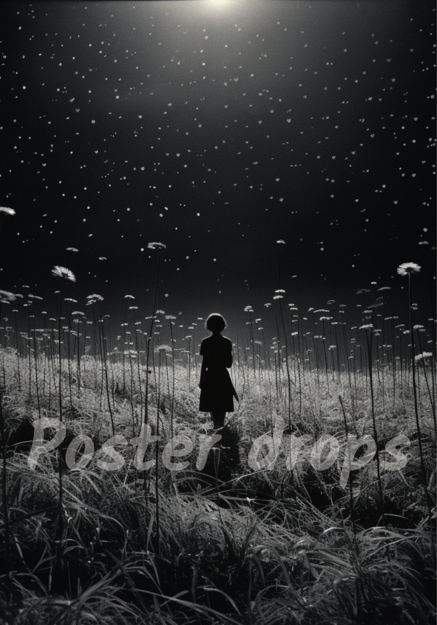 Starry Dandelion Dance - Poster Drops