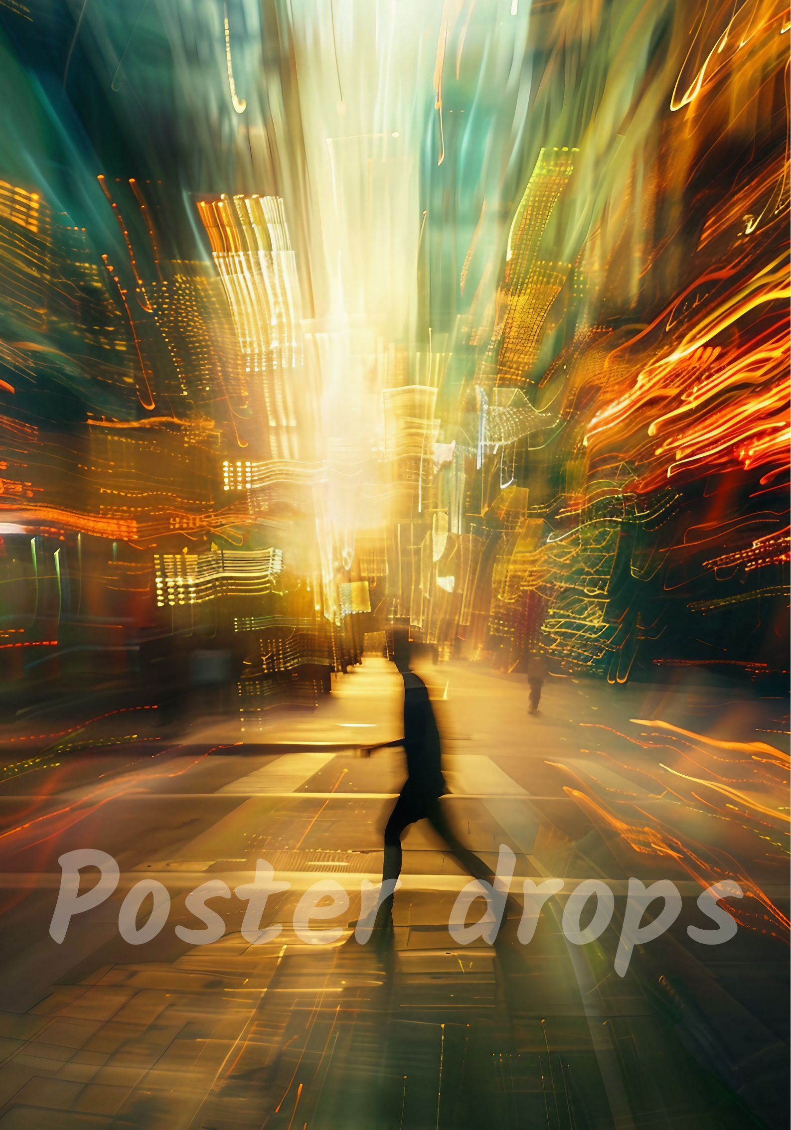 Urban Vortex/デジタル現代アートポスター/Poster Drops Urban Vortex/デジタル現代アートポスター/Poster Drops